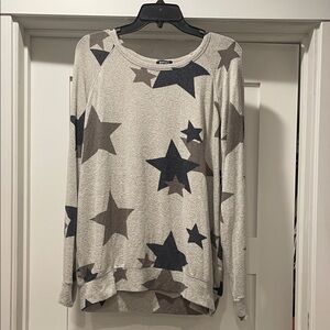 Buffalo David Bitton Gray Star Print Sweatshirt